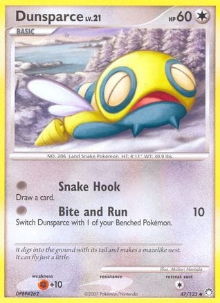 'Pokemon - 'Dunsparce 047  - Reverse Holofoil Mysterious Treasures - Uncommon