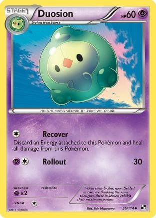 'Pokemon - 'Duosion 056/114  Black and White - Uncommon