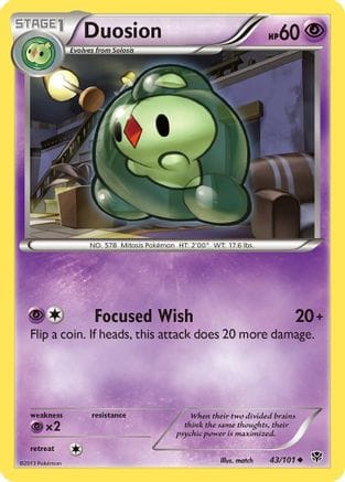 'Pokemon - 'Duosion 043  - Reverse Holofoil Plasma Blast - Uncommon