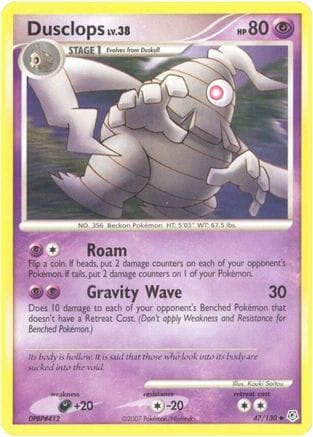 'Pokemon - 'Dusclops 047  - Reverse Holofoil Diamond and Pearl - Uncommon
