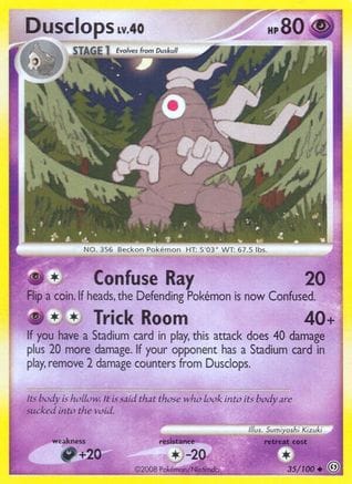 'Pokemon - 'Dusclops (35) 035  - Reverse Holofoil Stormfront - Uncommon