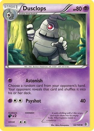 'Pokemon - 'Dusclops 062  Boundaries Crossed - Uncommon