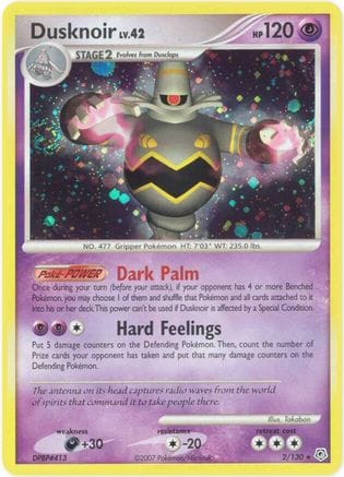 'Pokemon - 'Dusknoir 002/130  - Holofoil Diamond and Pearl - Holo Rare