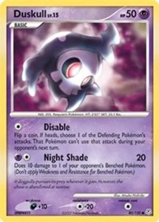 'Pokemon - 'Duskull 080/130  - Reverse Holofoil Diamond and Pearl - Common