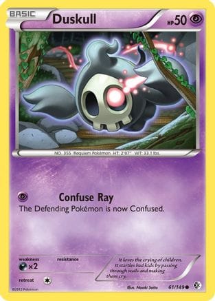 'Pokemon - 'Duskull 061  - Reverse Holofoil Boundaries Crossed - Common