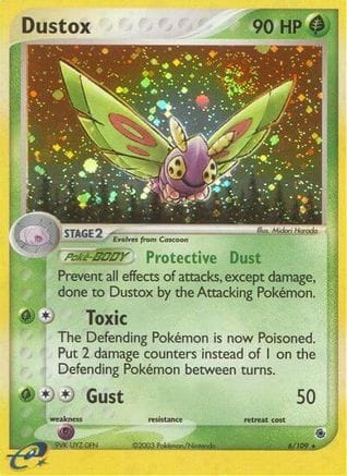 'Pokemon - 'Dustox 006  - Reverse Holofoil Ruby and Sapphire - Holo Rare