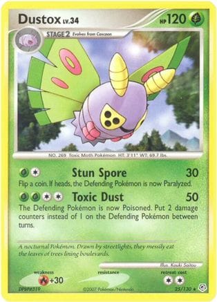 'Pokemon - 'Dustox 025  - Reverse Holofoil Diamond and Pearl - Rare