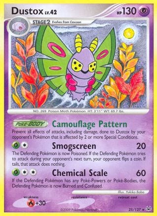 'Pokemon - 'Dustox 025  - Reverse Holofoil Platinum - Rare