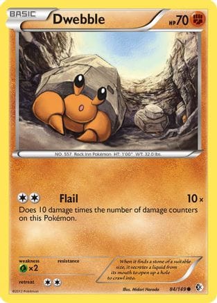 'Pokemon - 'Dwebble 084  Boundaries Crossed - Common