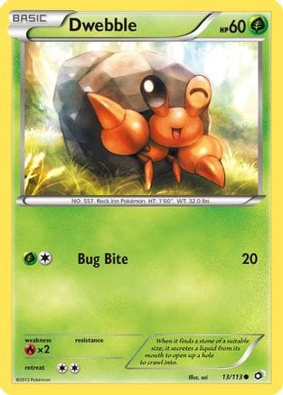 'Pokemon - 'Dwebble 013  Legendary Treasures - Common