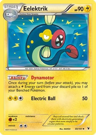'Pokemon - 'Eelektrik 040/101  - Reverse Holofoil Noble Victories - Uncommon