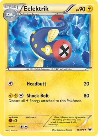 'Pokemon - 'Eelektrik 046  Dark Explorers - Uncommon