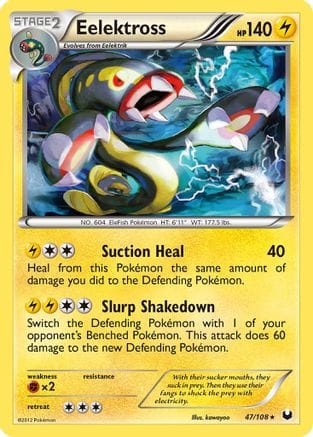 'Pokemon - 'Eelektross 047  - Reverse Holofoil Dark Explorers - Holo Rare