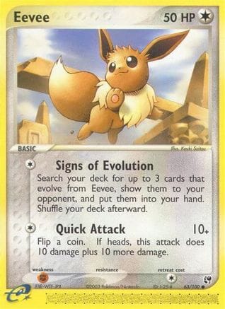 'Pokemon - 'Eevee 063/100  Sandstorm - Common