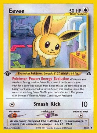 'Pokemon - 'Eevee 038/75  - Unlimited Neo Discovery - Uncommon