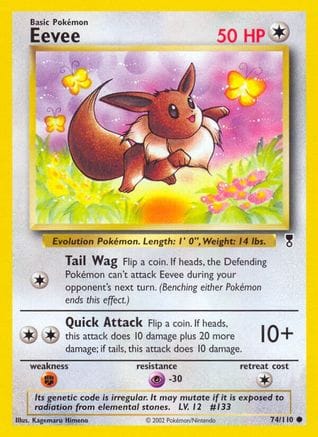 'Pokemon - 'Eevee 074/110  - Reverse Holofoil Legendary Collection - Common