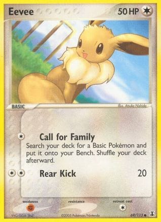 'Pokemon - 'Eevee 069/113  - Reverse Holofoil Delta Species - Common