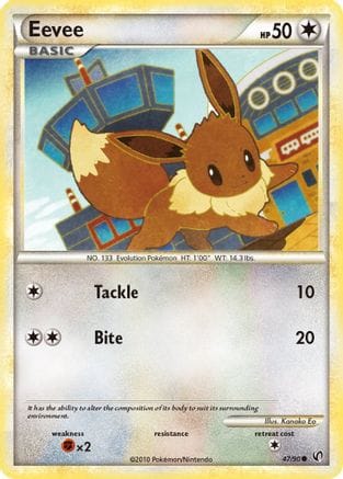 'Pokemon - 'Eevee (47) 047/90  Undaunted - Common
