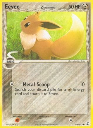 'Pokemon - 'Eevee 068/113  - Reverse Holofoil Delta Species - Common