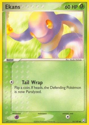 'Pokemon - 'Ekans 055/109  - Reverse Holofoil Team Rocket Returns - Common