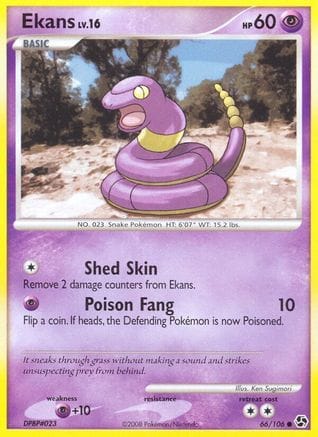 'Pokemon - 'Ekans 066  - Reverse Holofoil Great Encounters - Common