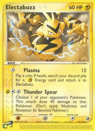 'Pokemon - 'Electabuzz 035/100  - Reverse Holofoil Sandstorm - Uncommon
