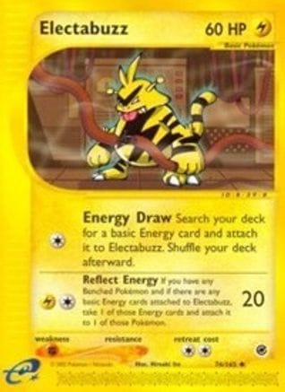 'Pokemon - 'Electabuzz 076/165  - Reverse Holofoil Expedition - Uncommon