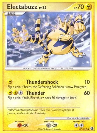 'Pokemon - 'Electabuzz 087  - Reverse Holofoil Secret Wonders - Common