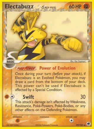'Pokemon - 'Electabuzz (Delta Species) 029  - Reverse Holofoil Dragon Frontiers - Uncommon