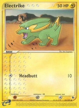 'Pokemon - 'Electrike 052/109  Ruby and Sapphire - Common