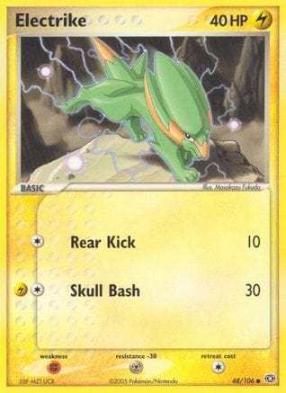 'Pokemon - 'Electrike 048/106  Emerald - Common