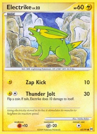 'Pokemon - 'Electrike (62) 062/99  - Reverse Holofoil Arceus - Common