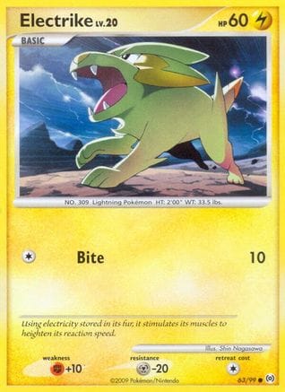 'Pokemon - 'Electrike (63) 063  Arceus - Common