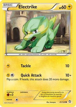 'Pokemon - 'Electrike (41) 041  - Reverse Holofoil Dragons Exalted - Common