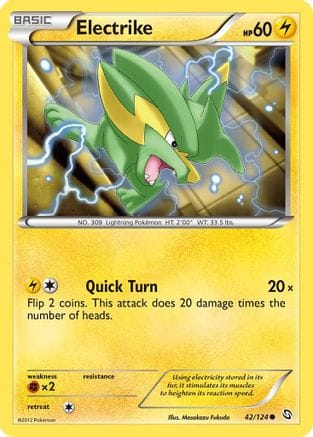 'Pokemon - 'Electrike (42) 042  - Reverse Holofoil Dragons Exalted - Common