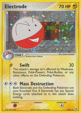 'Pokemon - 'Electrode 005  - Holofoil Hidden Legends - Holo Rare
