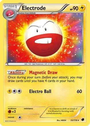 'Pokemon - 'Electrode 033  - Holofoil Plasma Freeze - Holo Rare