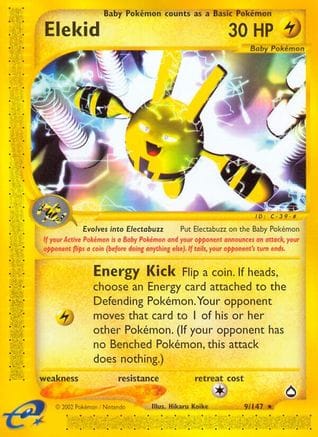 'Pokemon - 'Elekid 009  Aquapolis - Rare