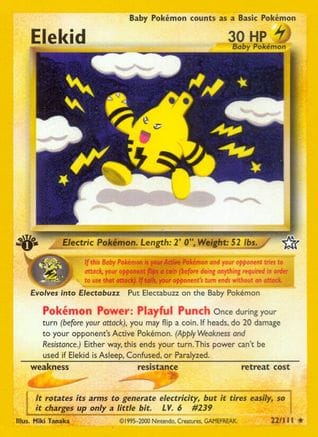 'Pokemon - 'Elekid 022/111  - 1st Edition Neo Genesis - Rare