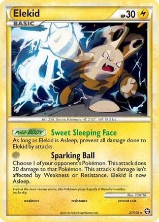 'Pokemon - 'Elekid 021  - Reverse Holofoil Triumphant - Rare