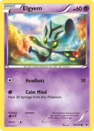 'Pokemon - 'Elgyem (54) 054  Noble Victories - Common