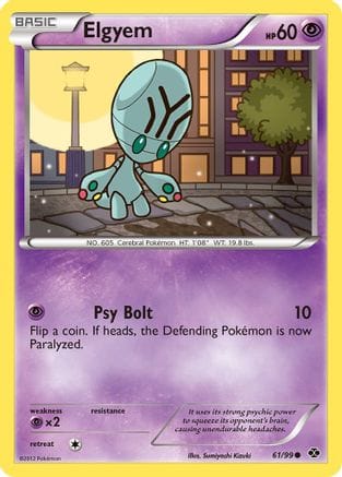 'Pokemon - 'Elgyem 061  - Reverse Holofoil Next Destinies - Common