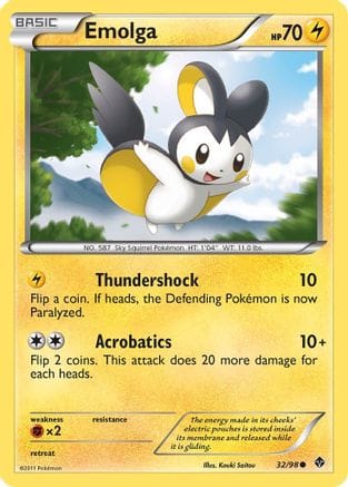 'Pokemon - 'Emolga 032  Emerging Powers - Common