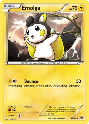 'Pokemon - 'Emolga 049/99  - Reverse Holofoil Next Destinies - Uncommon
