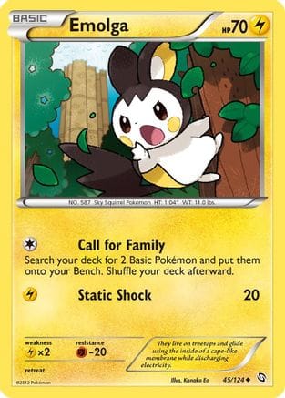 'Pokemon - 'Emolga 045  Dragons Exalted - Uncommon