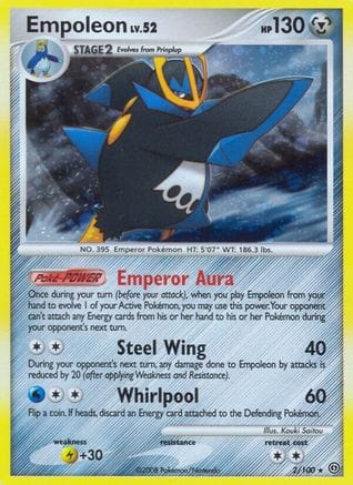 'Pokemon - 'Empoleon 002  - Reverse Holofoil Stormfront - Holo Rare