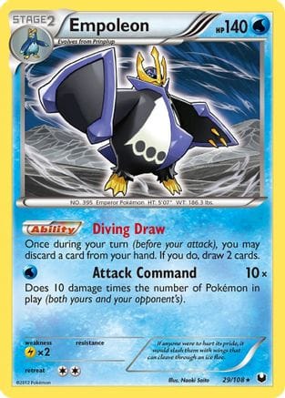 'Pokemon - 'Empoleon 029  - Holofoil Dark Explorers - Holo Rare