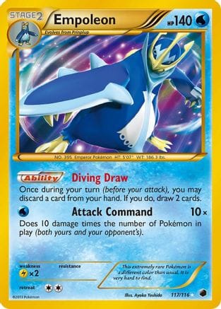 'Pokemon - 'Empoleon (117 Secret Rare) 117  - Holofoil Plasma Freeze - Secret Rare
