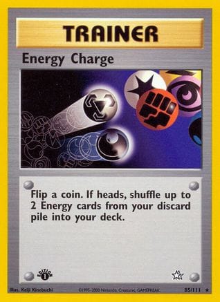 'Pokemon - 'Energy Charge 085/111  - 1st Edition Neo Genesis - Rare