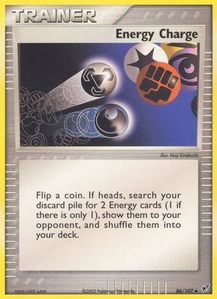 'Pokemon - 'Energy Charge 086  - Reverse Holofoil Deoxys - Uncommon